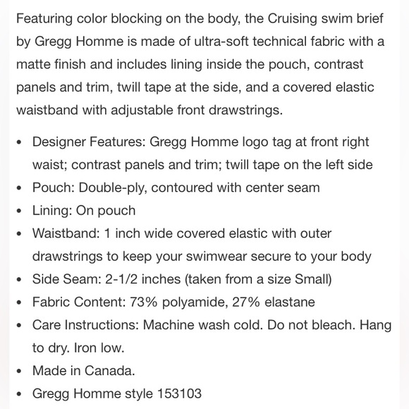 Gregg Homme Cruising Swim Brief - Picture 11 of 12